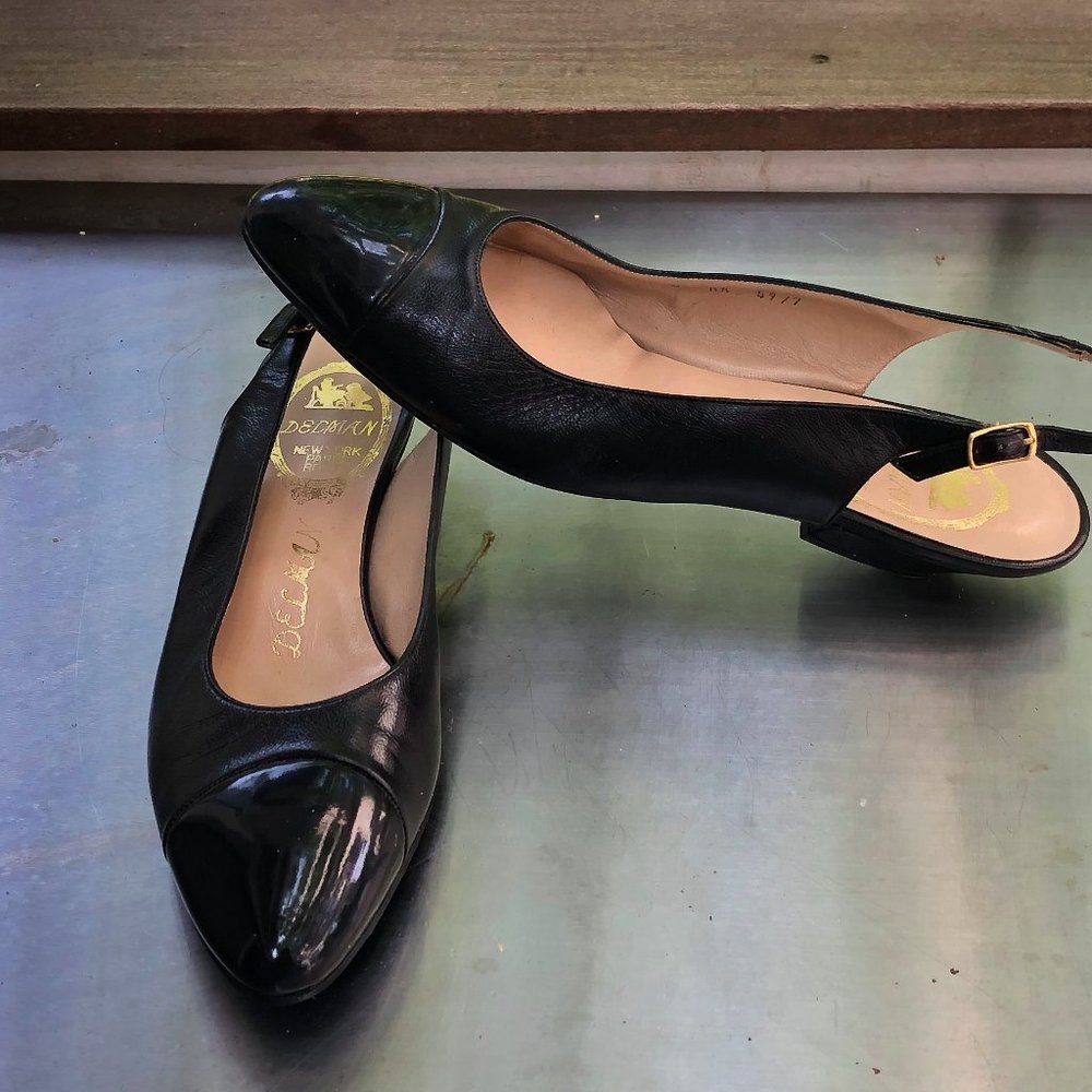 NEW Delman New York Slingback Low heel shoes AA